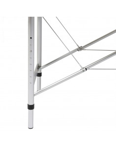 Lettino Pieghevole da Massaggio Nero 3 Zone con Telaio Alluminio 2