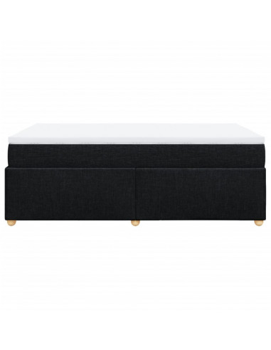 Giroletto a Molle con Materasso Nero 120x190 cm in Tessuto