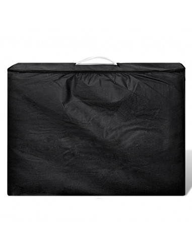 Lettino Massaggio Pieghevole Bianco Crema 4 Zone con Telaio Alluminio