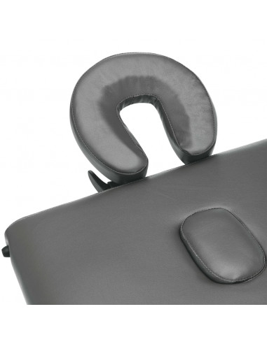 Lettino da Massaggio 3 Zone Telaio Alluminio Antracite 186x68cm