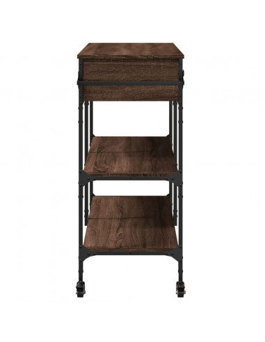 Carrello da Cucina Rovere Marrone 105x42x95cm Legno Multistrato