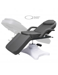 Lettino da Massaggio Grigio 180x62x(86,5-118) cm 2