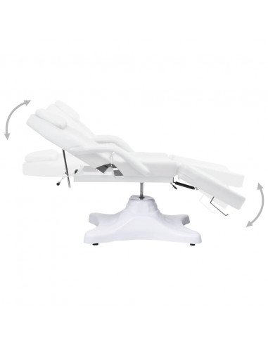 Lettino da Massaggio Bianco 180x62x(86,5-118) cm