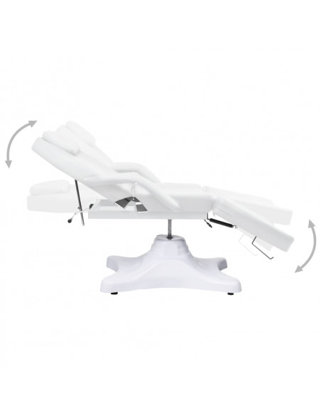 Lettino da Massaggio Bianco 180x62x(86,5-118) cm