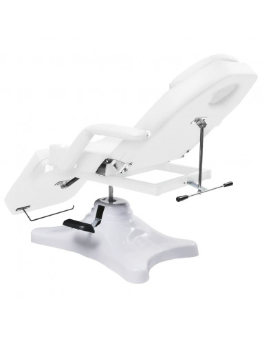 Lettino da Massaggio Bianco 180x62x(86,5-118) cm
