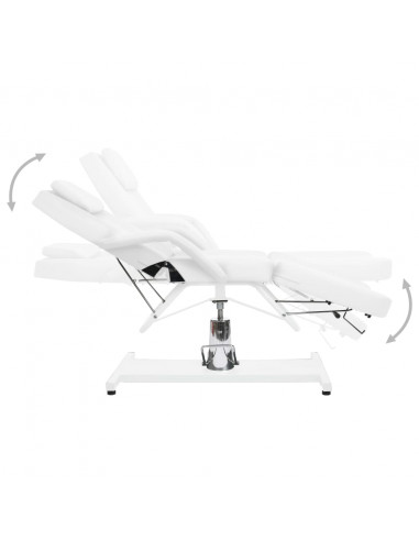 Lettino da Massaggio Bianco 180x62x(87-112) cm