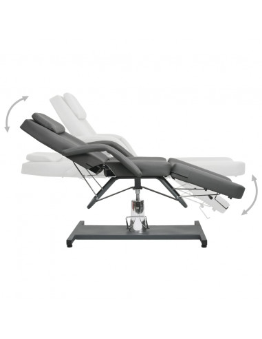 Lettino da Massaggio Grigio 180x62x(87-112) cm