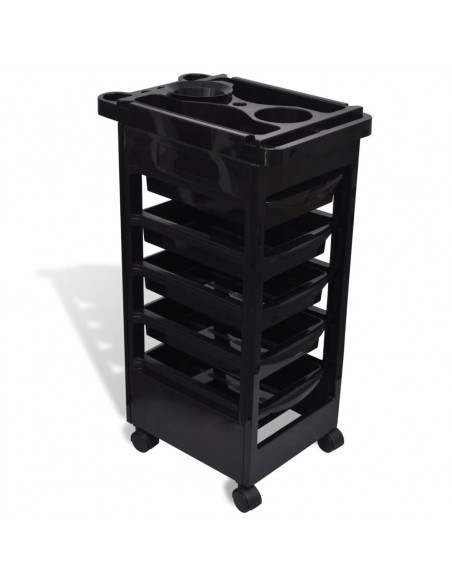Trolley Portautensili Parrucchiere in Plastica con Ruote