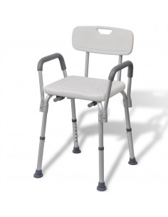 Sedia da Doccia in Alluminio Bianca