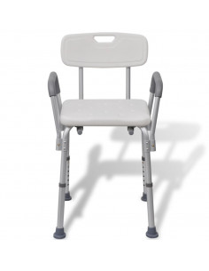 Sedia da Doccia in Alluminio Bianca 2