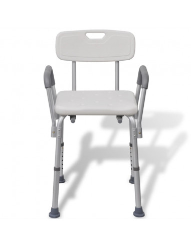 Sedia da Doccia in Alluminio Bianca