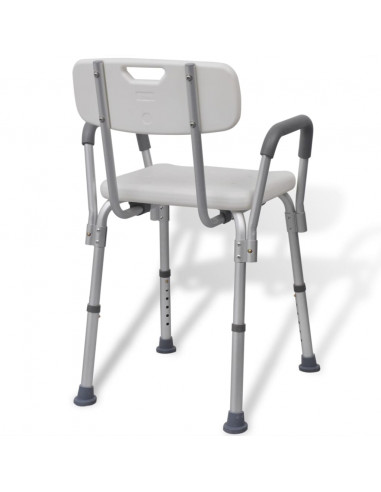 Sedia da Doccia in Alluminio Bianca