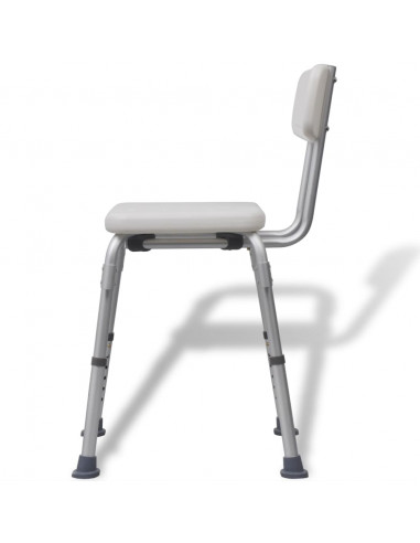 Sedia da Doccia in Alluminio Bianca