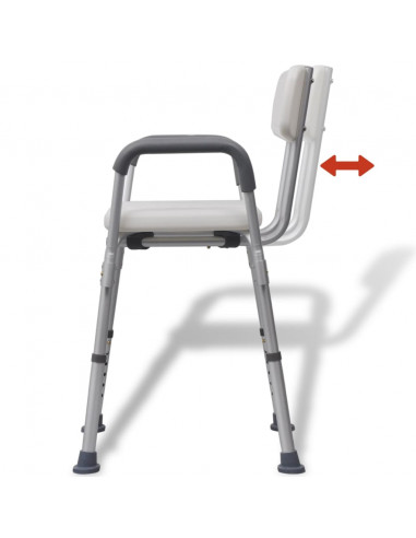 Sedia da Doccia in Alluminio Bianca