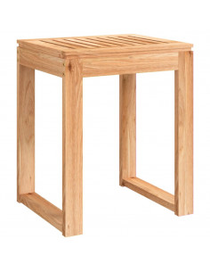 Sgabello da Bagno 40x30x46 cm in Legno Massello di Noce