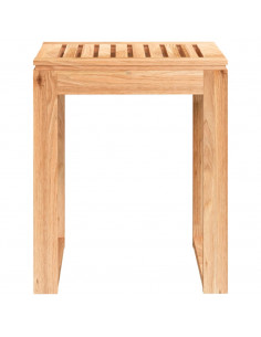 Sgabello da Bagno 40x30x46 cm in Legno Massello di Noce 2