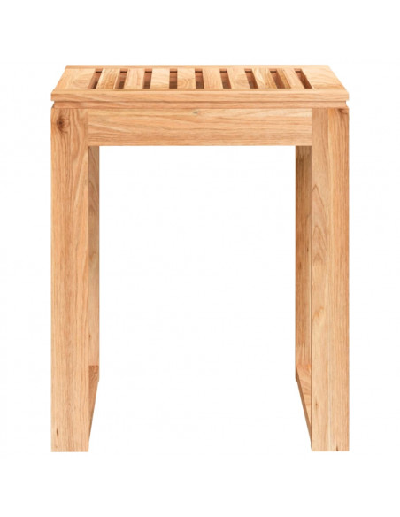 Sgabello da Bagno 40x30x46 cm in Legno Massello di Noce