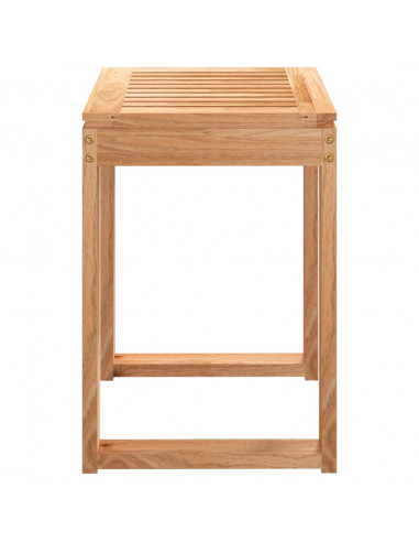 Sgabello da Bagno 40x30x46 cm in Legno Massello di Noce