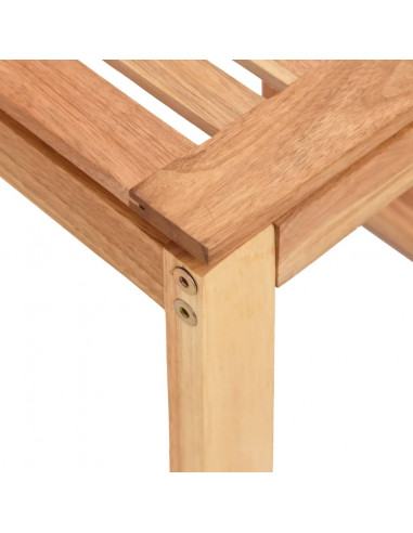 Sgabello da Bagno 40x30x46 cm in Legno Massello di Noce