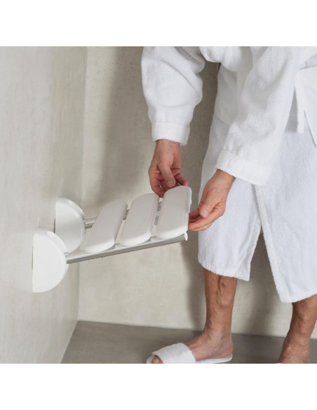 RIDDER Sedile per Doccia Pieghevole Pro Bianco