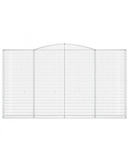Cesti Gabbioni ad Arco 7 pz 400x30x220/240 cm Ferro Zincato