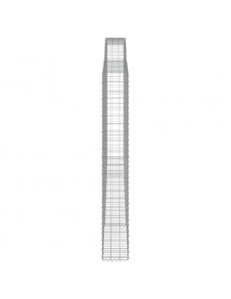 Cesti Gabbioni ad Arco 7 pz 400x30x220/240 cm Ferro Zincato