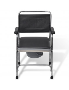 Sedia da Comodo in Acciaio Nera 2