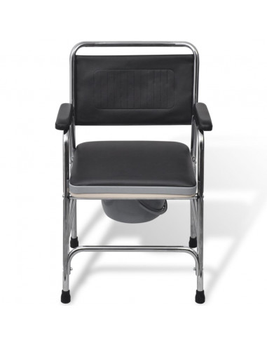 Sedia da Comodo in Acciaio Nera