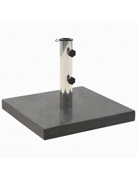 Base per Ombrellone in Granito 28,5 kg Quadrata Nera