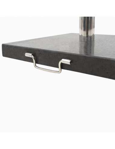 Base per Ombrellone in Granito 28,5 kg Quadrata Nera
