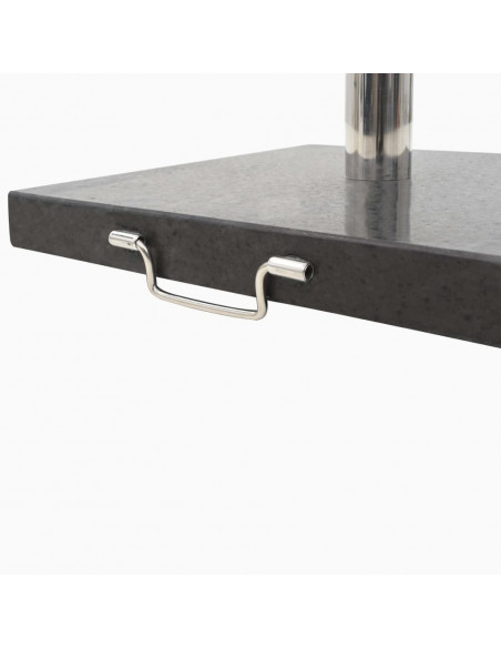 Base per Ombrellone in Granito 28,5 kg Quadrata Nera