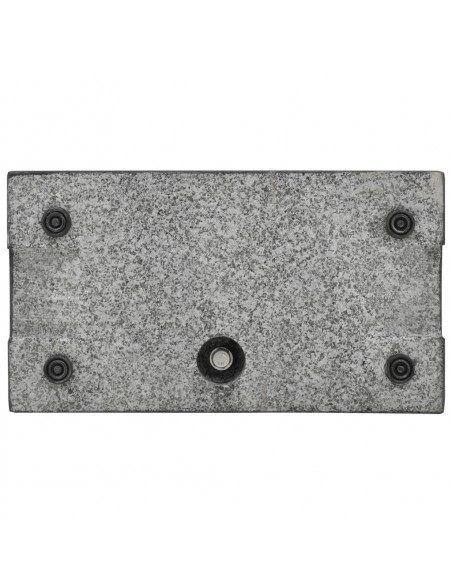 Base per Parasole in Granito Rettangolare 25 kg Nera