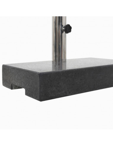Base per Parasole in Granito Rettangolare 25 kg Nera