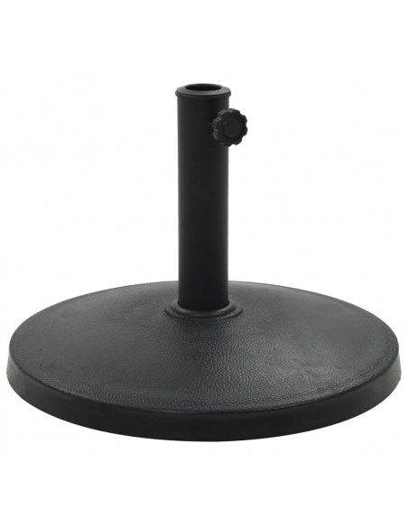 Base per Parasole Rotonda in Poliresina 10 kg Nera