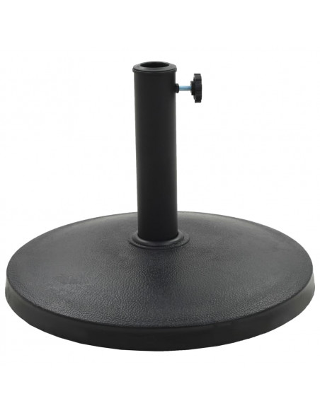 Base per Parasole Rotonda in Poliresina 10 kg Nera
