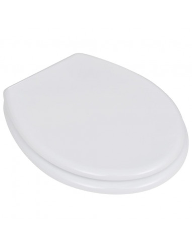 Sedile WC in MDF con Coperchio Design Semplice Bianco