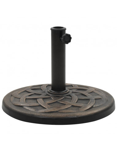 Base per Parasole Rotonda in Poliresina 19 kg Bronzo