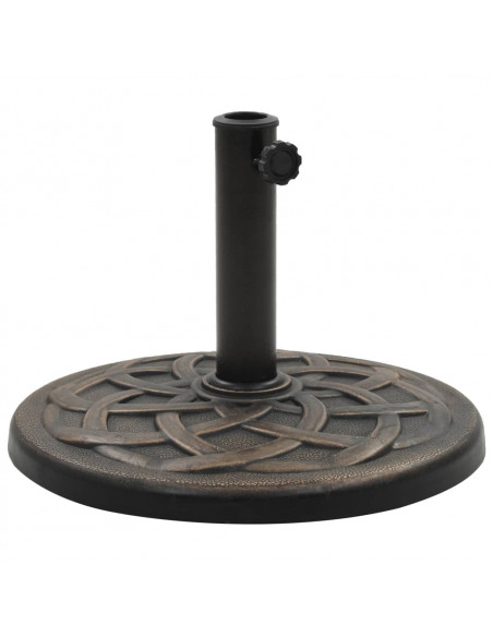 Base per Parasole Rotonda in Poliresina 19 kg Bronzo
