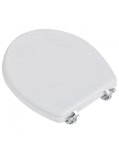 Sedile WC in MDF con Coperchio Design Semplice Bianco