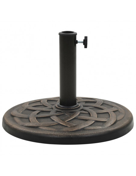 Base per Parasole Rotonda in Poliresina 19 kg Bronzo