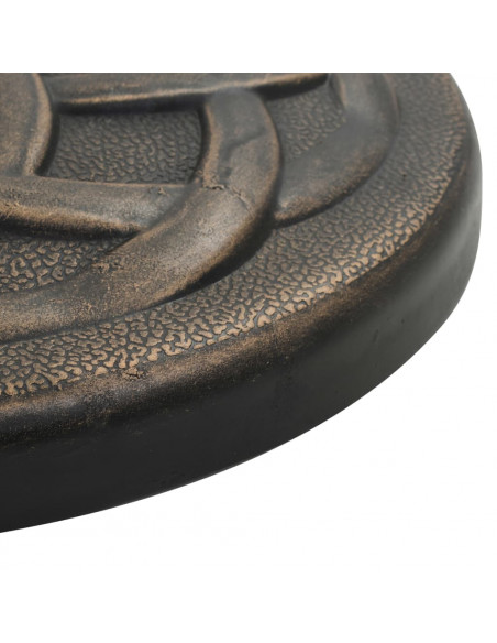 Base per Parasole Rotonda in Poliresina 19 kg Bronzo
