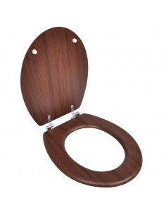 Sedile WC MDF con Coperchio Design Semplice Marrone