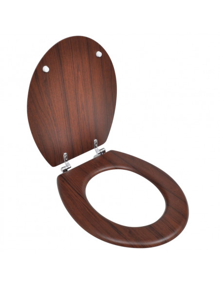 Sedile WC MDF con Coperchio Design Semplice Marrone