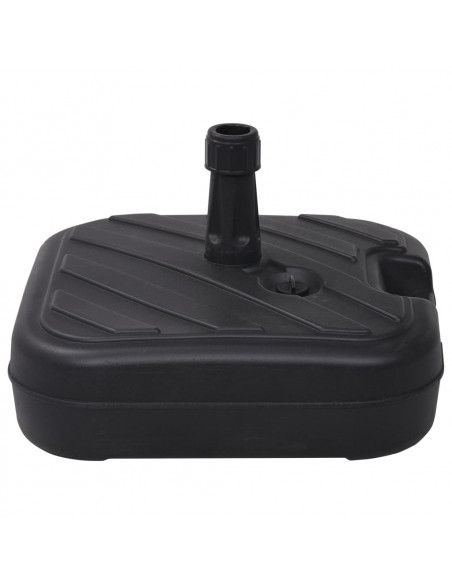 Base per Ombrellone Riempibile con Sabbia/Acqua 24L Nera