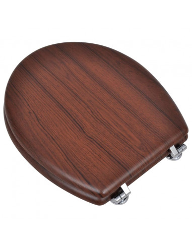 Sedile WC MDF con Coperchio Design Semplice Marrone