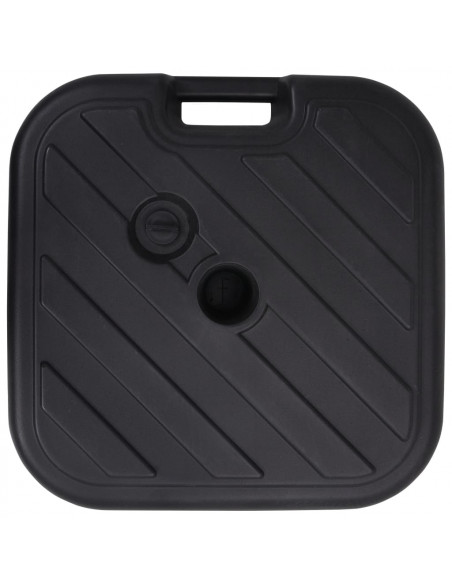 Base per Ombrellone Riempibile con Sabbia/Acqua 24L Nera