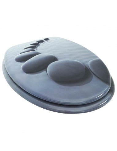 Sedile WC in MDF con Coperchio Design Pietre