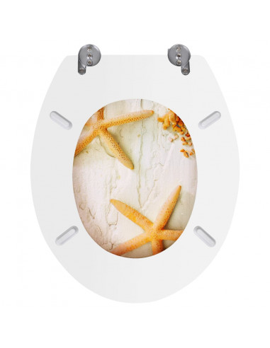Sedile WC in MDF con Coperchio Design Stella Marina
