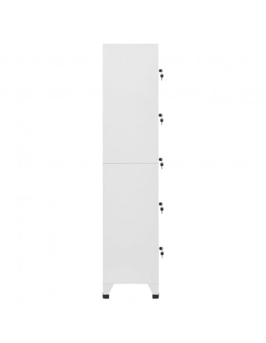 Armadietto con Serratura Grigio Chiaro 38x40x180 cm in Acciaio