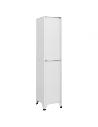 Armadietto con Serratura Grigio Chiaro 38x40x180 cm in Acciaio